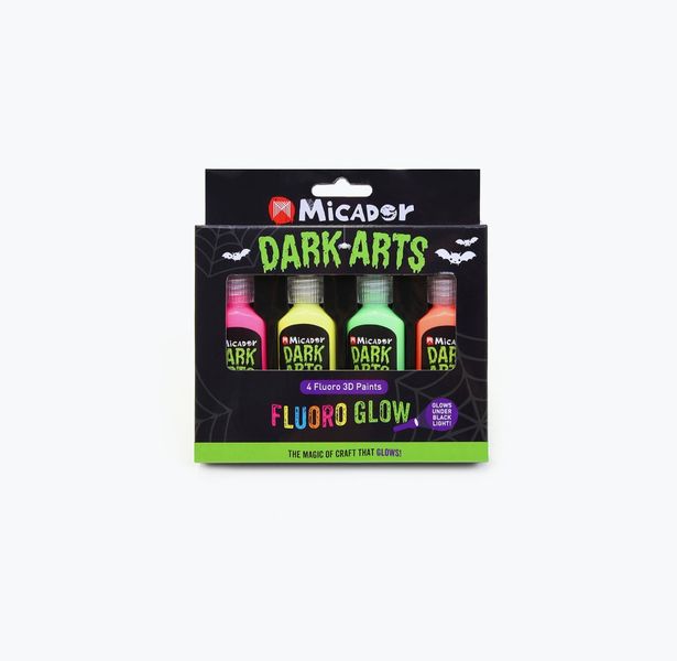 Micador - Dark Arts Neon 3D Paint - 4 Pack