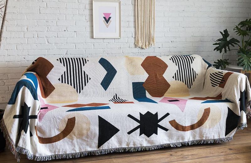 Sofa Decorative Throw Knitted Blanket Reversible - Navajo