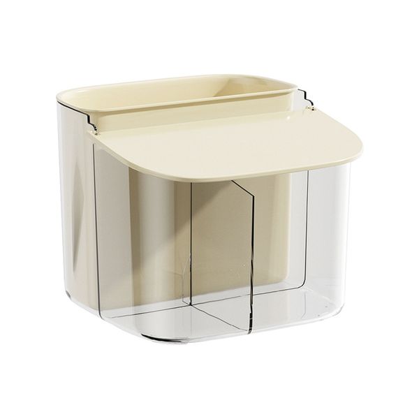 White Countertop Tea and Coffee Organizer - Storage Box for Bags and Capsules