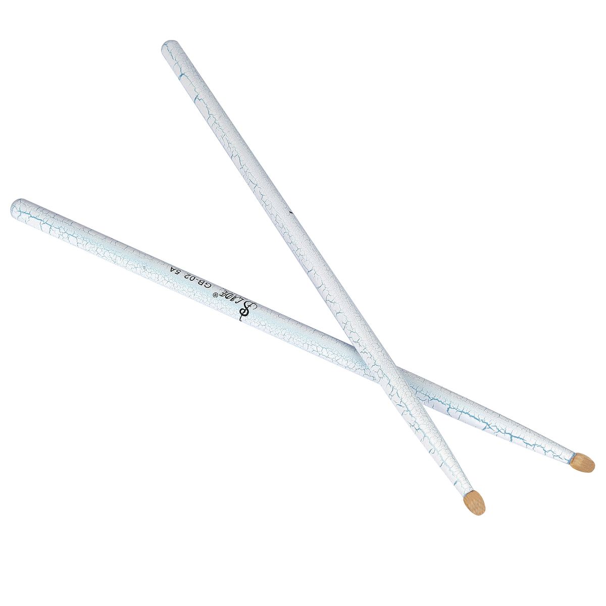 1-Pair 5A Drumsticks, Walnut, Cracked Ice Pattern