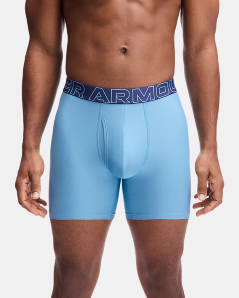 Under Armour Men's Performance Tech 6" Boxerjock - 3-Pack - Blue Smoke