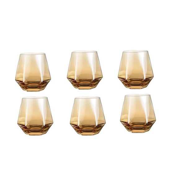 Set of 6 Diamond Whiskey Glasses