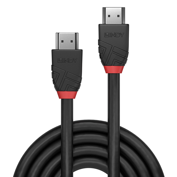Lindy 0.5m HDMI 2.0 Male To Male Cable - Black Line (36470)