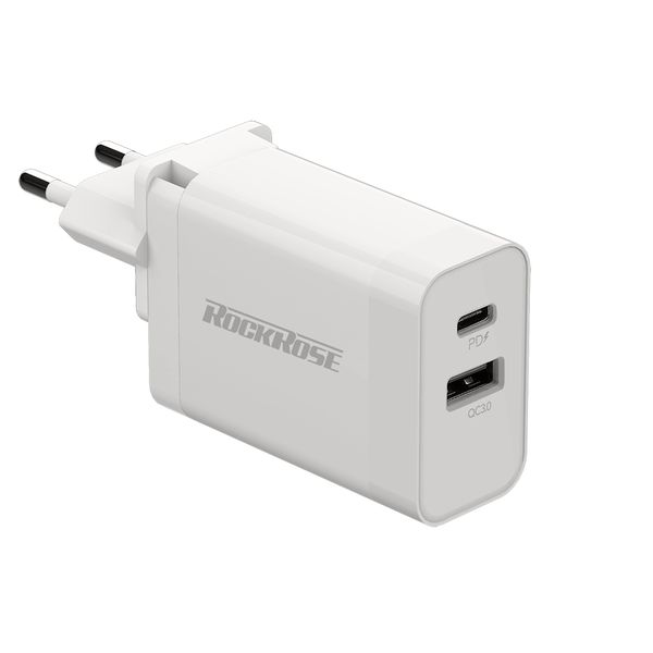 Rockrose Casa PQ Pro 30W PD &amp; QC 3.0 2-Port Travel Charger