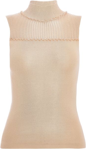 Quiz - Women Stone Knit High Neck Top