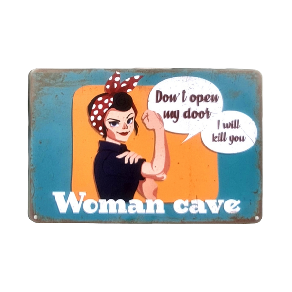 Tin Sign - Woman Cave