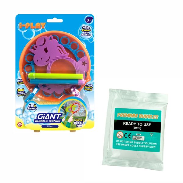 I-Play Giant Bubble Wand Unicorn | Bubble Toy with free solution