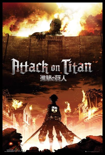 Attack on Titan - Key Art Poster with Black Frame