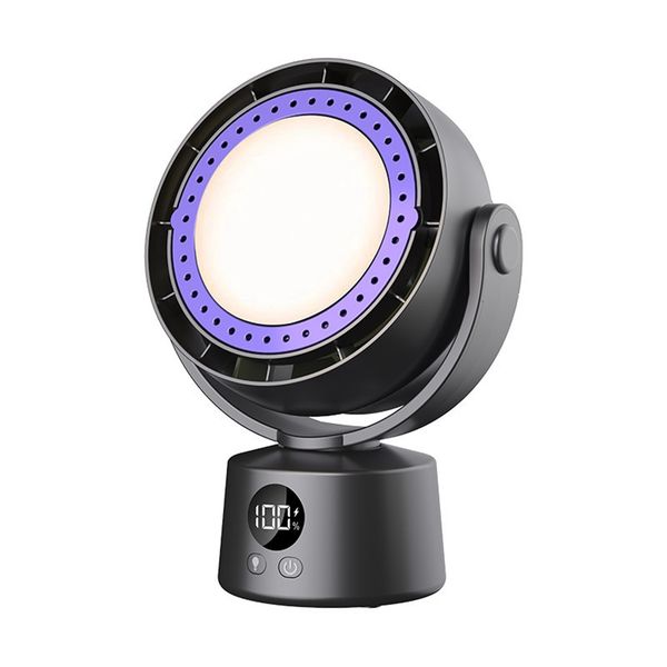 Bladeless Electric Fan Air Circulator Desktop Air Cooler With Light A