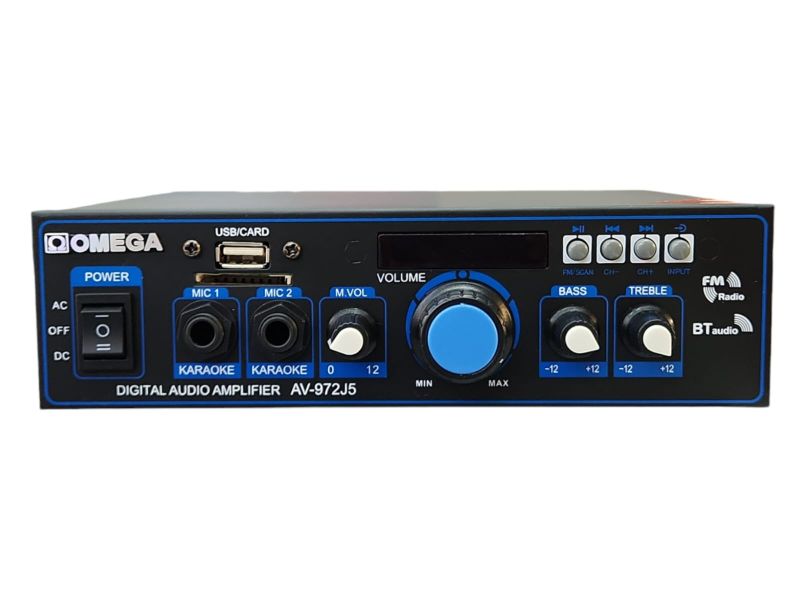 Mini Professional Power Karaoke Amplifier FM /BT/USB Slot/SD Card AV-972J5
