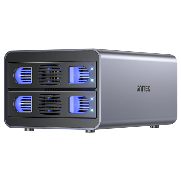 Unitek S1308C | 2-Bay USB Type-C 10Gbps 3.5" Hard Drive Enclosure with RAID