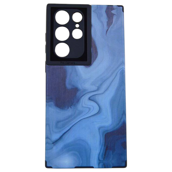 High Quality Tie Dye Design Phone Case For Samsung Galaxy S22 Ultra - Blue