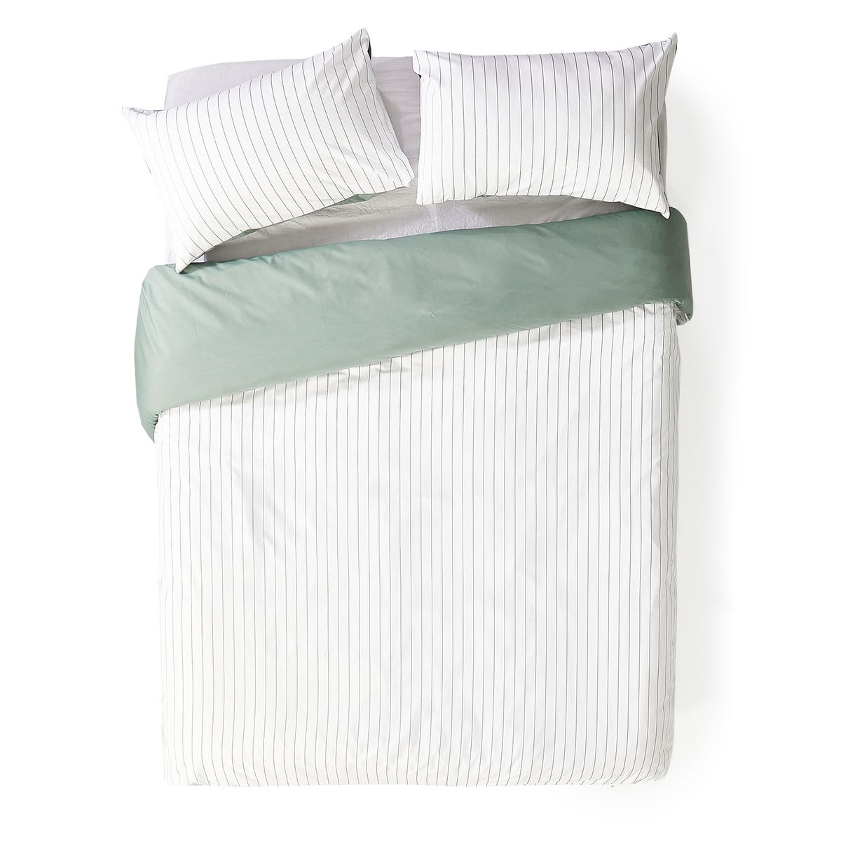 & Mason Fine Stripe Duvet Set Sage Buy Online in South Africa