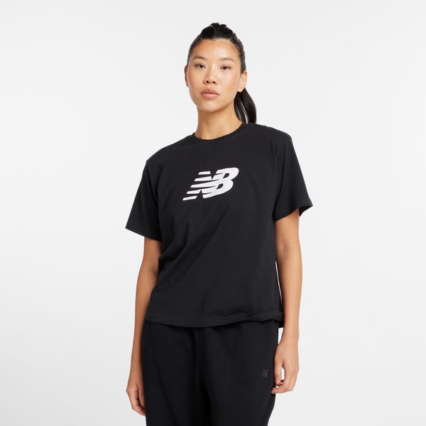 New Balance Women's Sport Logo Short Sleeve Tee - Black