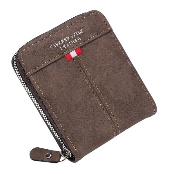 Carrken Style PU Leather Beautifully Crafted Mens 9 Compartment Zipp Wallet
