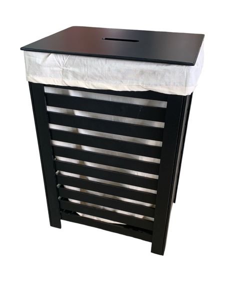 Quality Wooden Laundry Basket With Lid - 60 x 39 x 29cm