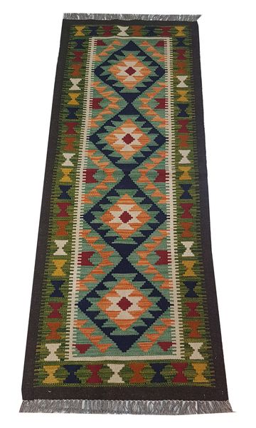 Gorgeous Afghan Maimana Carpet 191 X 63cm