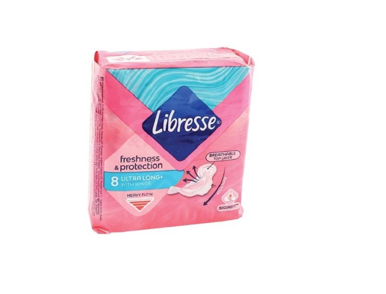 Libresse - 8 Ultra Long+ Heavy Flow with Wings x 4