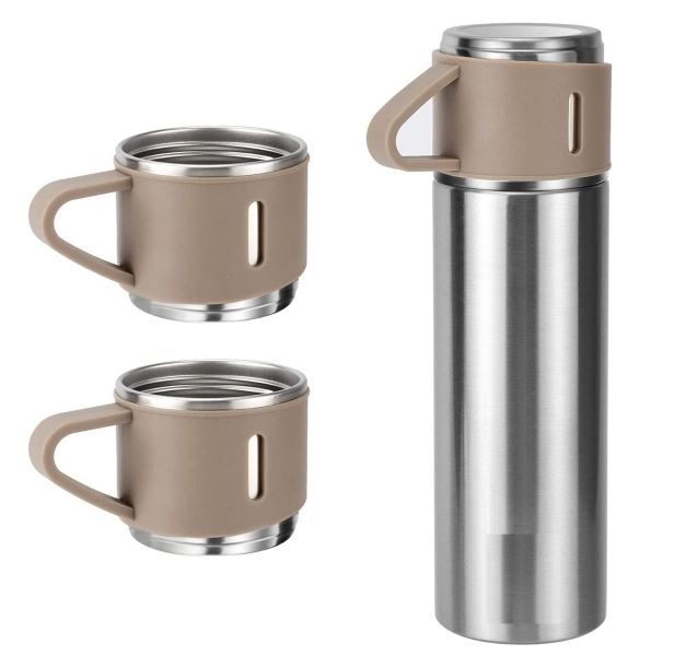 500ml Stainless Steel Thermo Bottle with Cups Vacuum Insulated Flask ...
