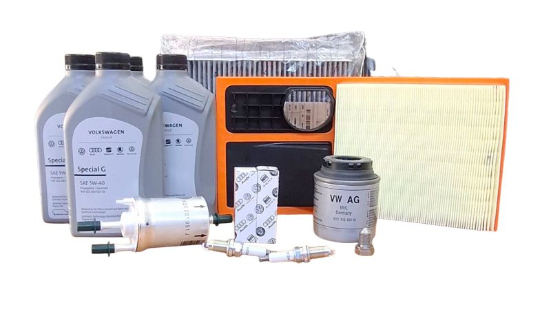 Full Service Kit + Petrol Filter Compatible with Polo &amp; Polo Vivo (1.4 / 1.6)