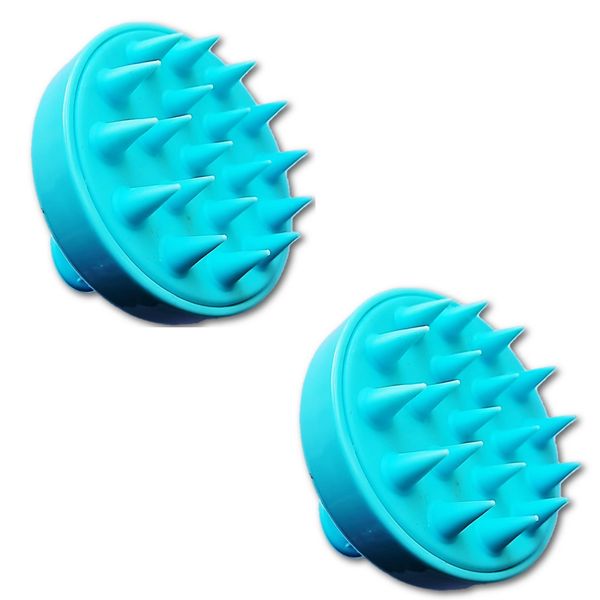 Shampoo Brush/Hair Scalp Massager/Shower Brush - Silicone - 2 Pack(02)