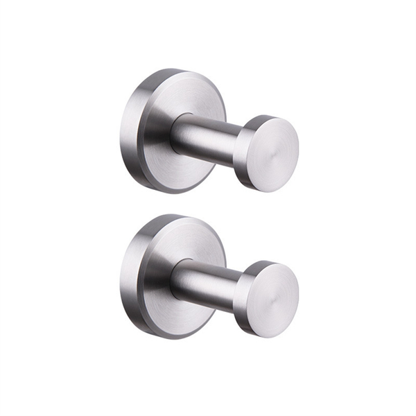 2Pcs Hooks For Shower Bathroom Kitchen Glass Door Mirror Silver