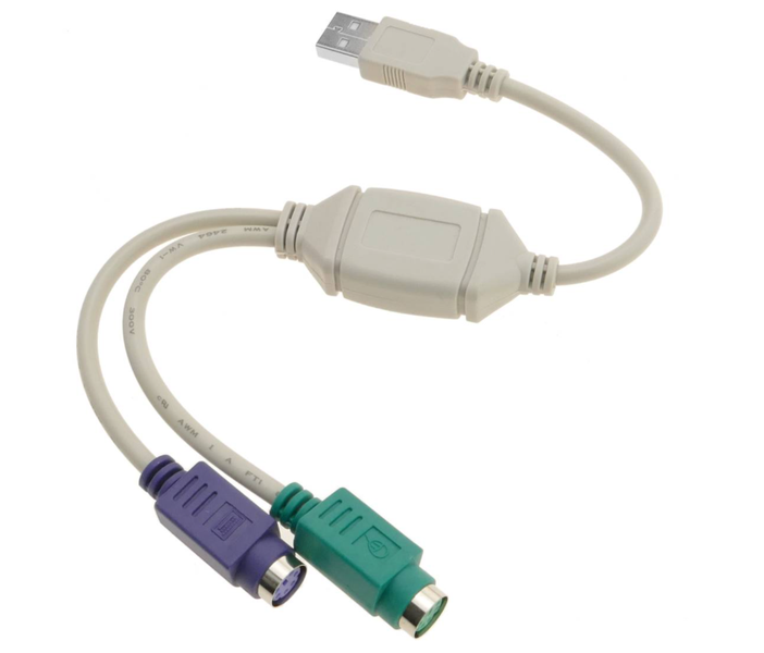 Ps2 USB Cable Cord Adapter For Keyboard And Mouse