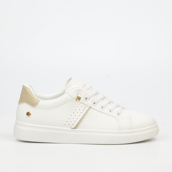 Via Beach Lipton 2 Gold Women Faux Leather Sneaker