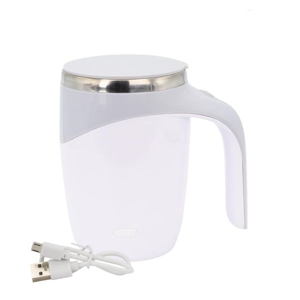 Stainless Steel Lazy Coffee Cup Automatic Magnetic Self Stirring Mug