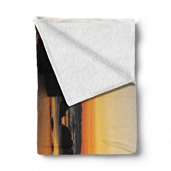 Sunset At Parternoster Light Weight Fleece Blanket By Annette Heymans