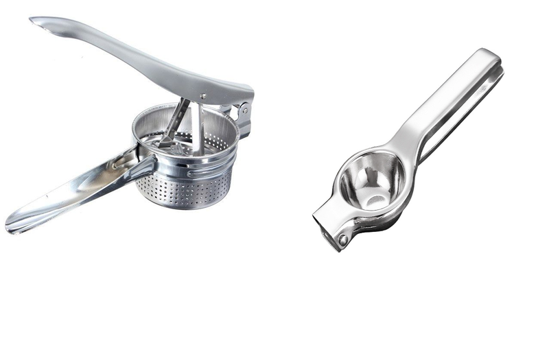 Stainless Steel Potato Masher And Stainless Steel Lemon Squeezer