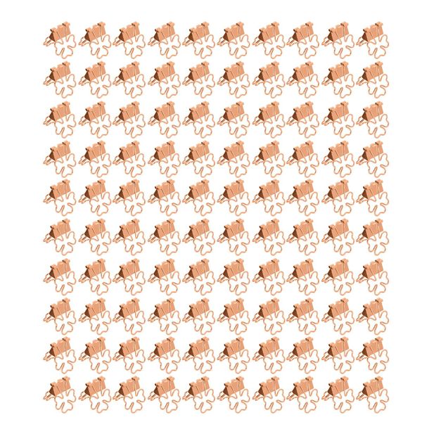 Metal Flower Binder Clips Rose Gold for Document
