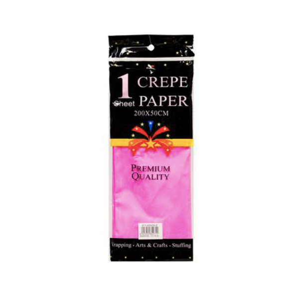 Premium Quality Stationary- Pink Crepe Sheet x 2