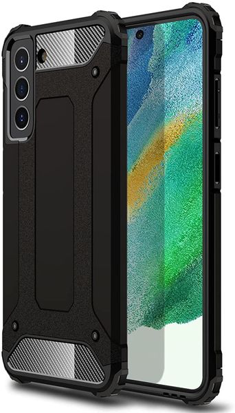 Hybrid Shockproof Protective Case for Samsung Galaxy S21 FE - Black - Samsung S21 FE