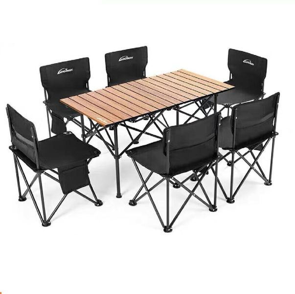 YAS-Portable Camping Chairs And Table 7piece