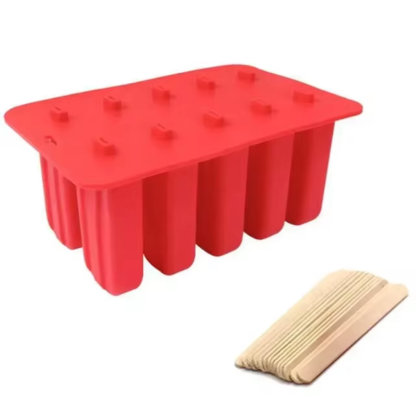 Popsicles Molds with 10 Popsicle Sticks