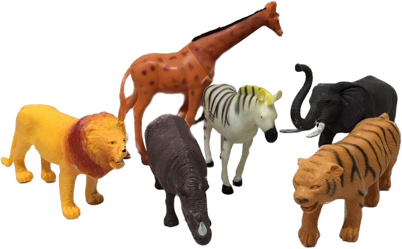 Wild Animals Figures Educational Toy - 6 Pack