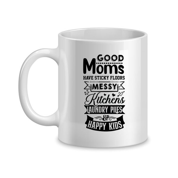 Sticky Floors Coffee Mugs for Mothers Trendy Mom Sayings Graphic Present064