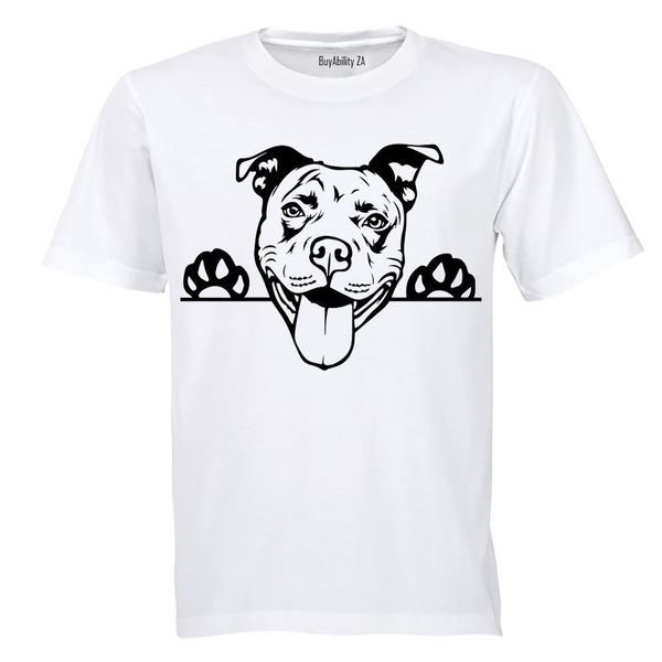 Peeking Dog - Kids T-Shirt - White image
