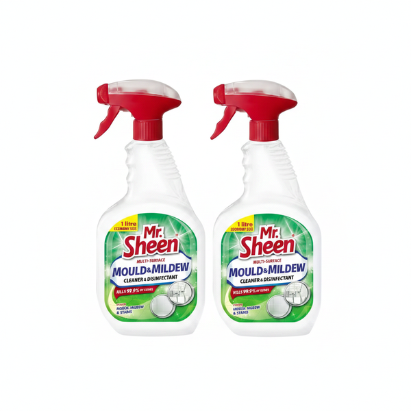 Mr Sheen Multi-Surface Disinfectant Cleaner 1L - Kills 99.9% Germs - 2 Pack