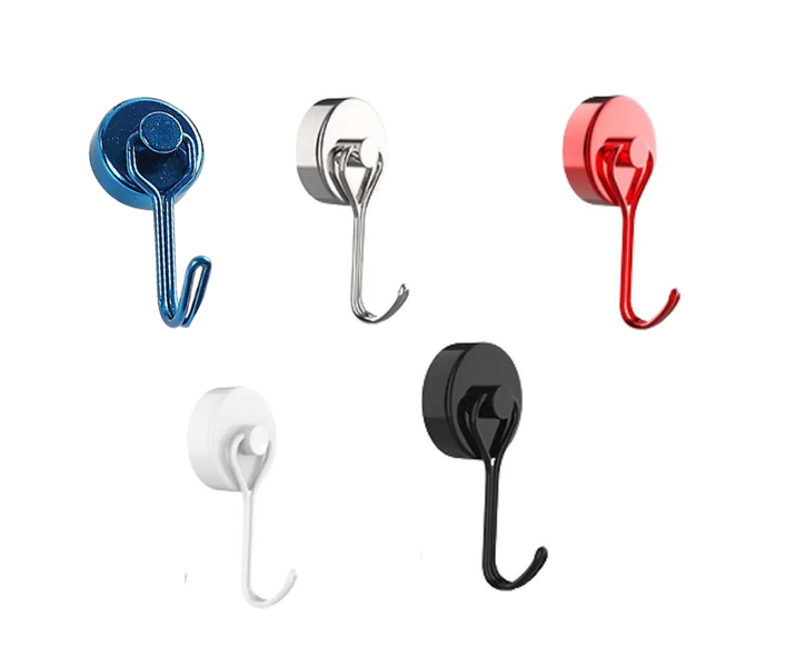 Magnetic Swivel Heavy Duty Neodymium Hooks 5 Pack Colour Variation