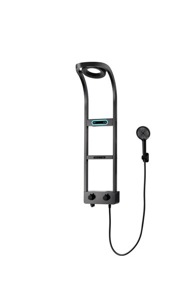 Matte Black Multifunctional Shower Column/Panel with LED Screen- 5968 Black