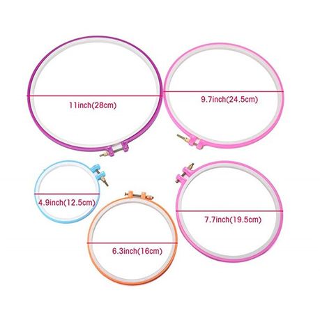 10pcs 16cm Plastic Embroidery Hoop, Cross Stitch Hoop