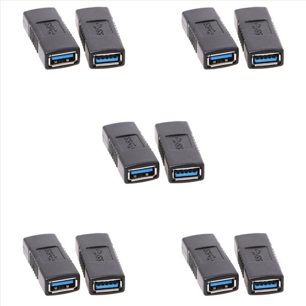 2Pcs Usb 3 0 Type A Female To Female Adapter Coupler Connector