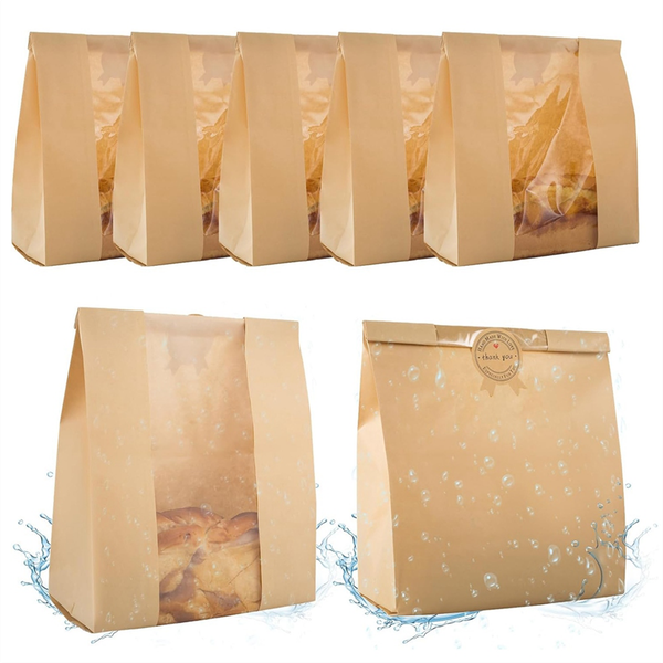 50Pcs Homemade Bread Bag With Clear Window Suitable For Bakers
