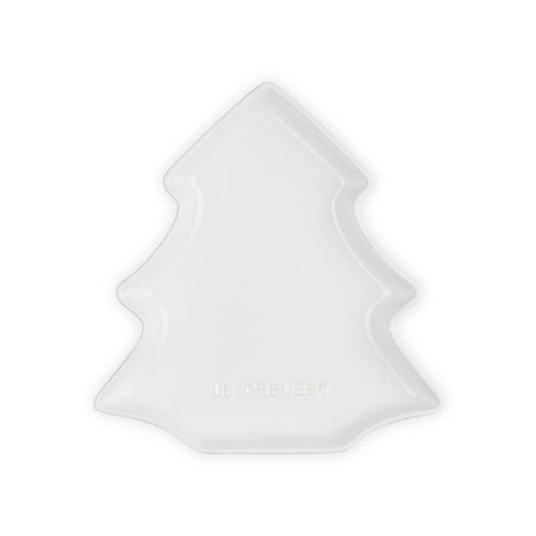 Le Creuset Noel Collection Tree Plate - White