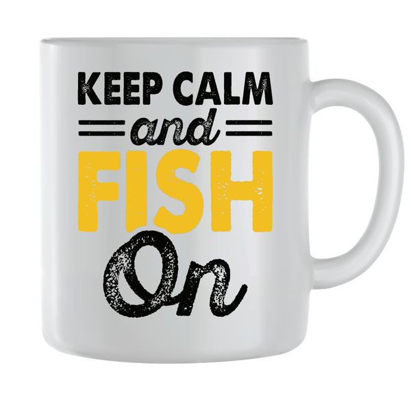 Fish on Coffee Mugs for Men Women Trendy Fishing Lover Graphic Cup Gift 196