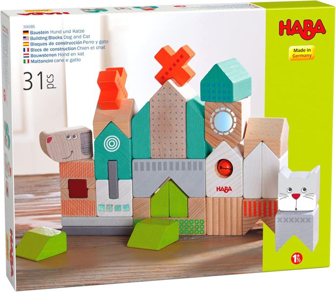 Haba Building Blocks Dog and Cat