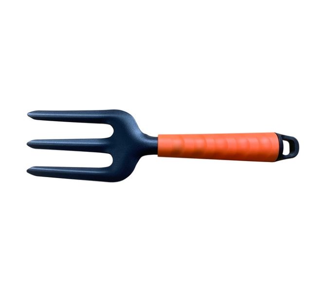 Hand Garden Fork with Plastic Handle - Soil Loosening and Weeding Tool