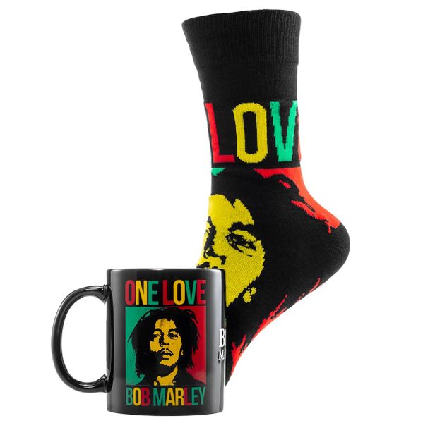 Bob Marley (One Love) Mug 315ml &amp; Socks Set